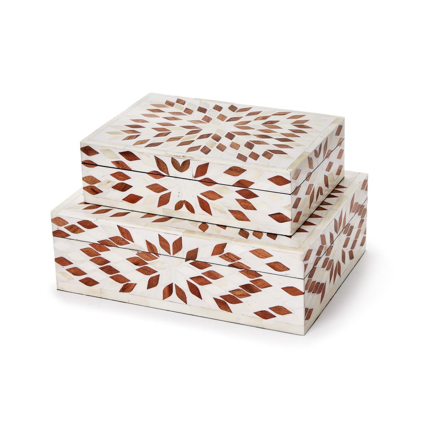 Raffles Hinged Covered Box Set of 2