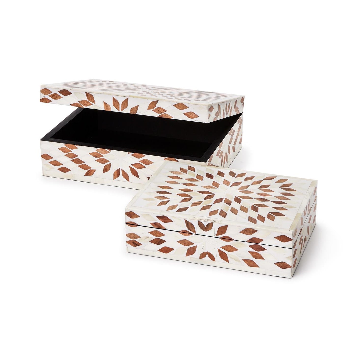 Raffles Hinged Covered Box Set of 2