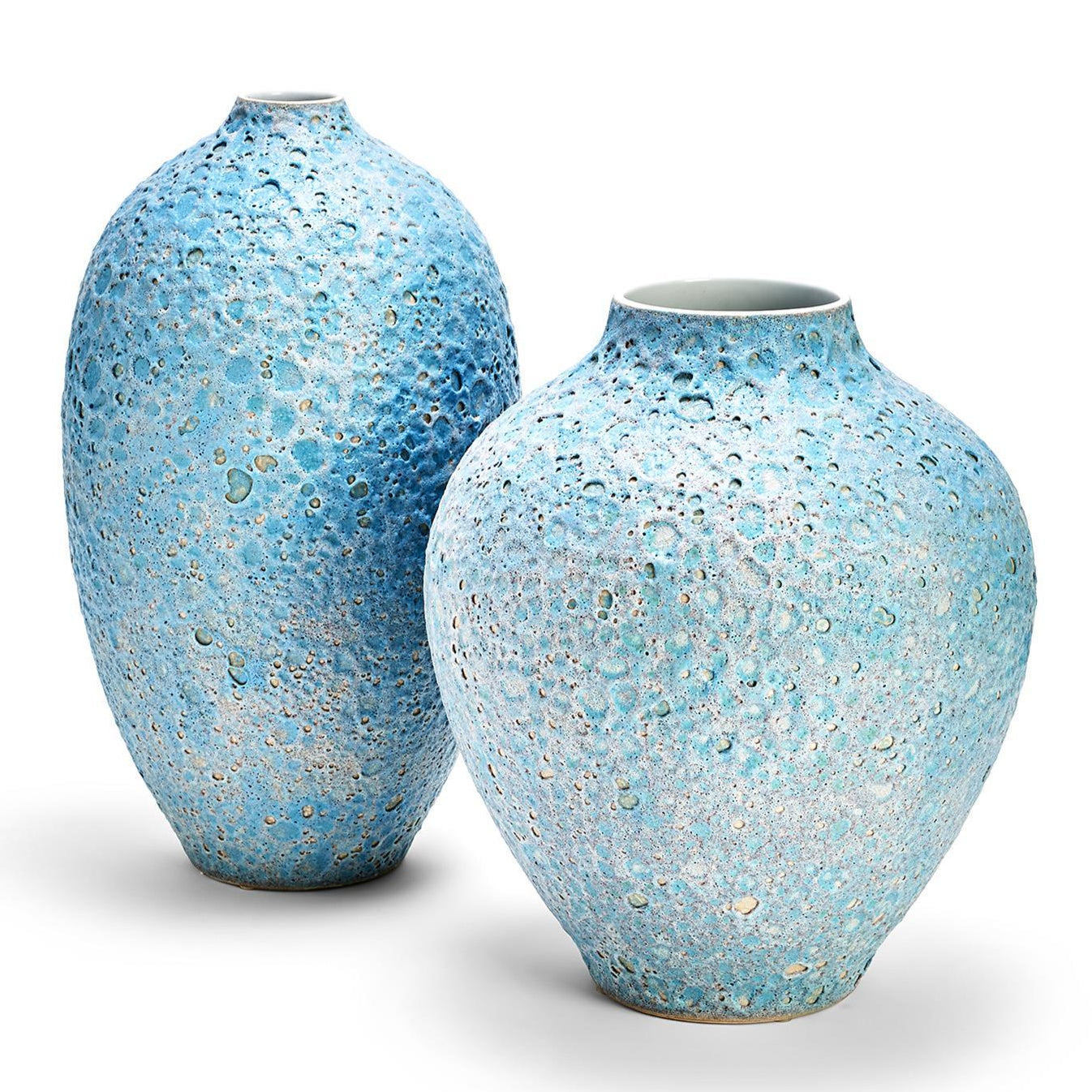 Turquoise Texture Vase Set of 2