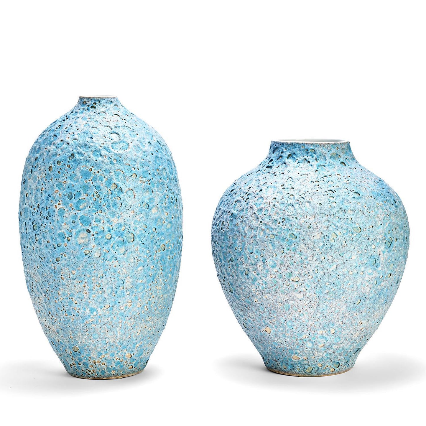 Turquoise Texture Vase Set of 2