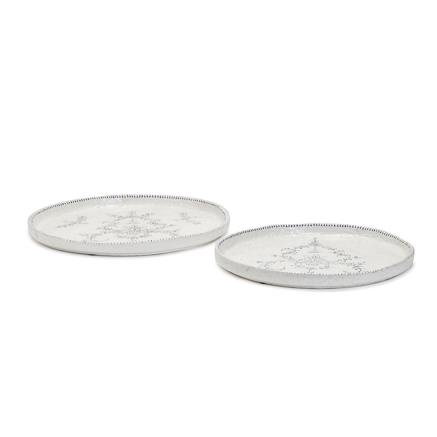 Blue and White Platter Set of 2