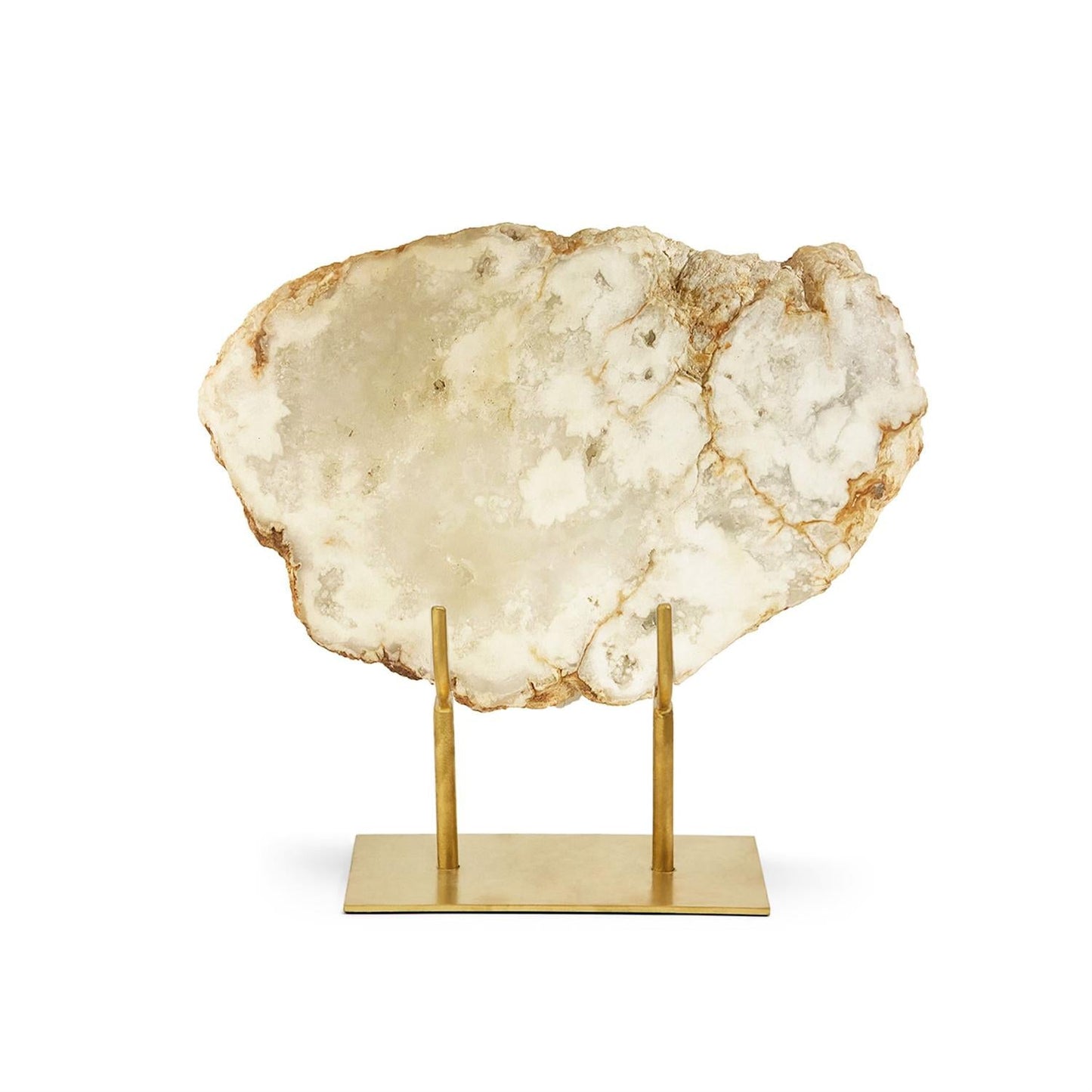 White Quartz Geode Slab Sculpture