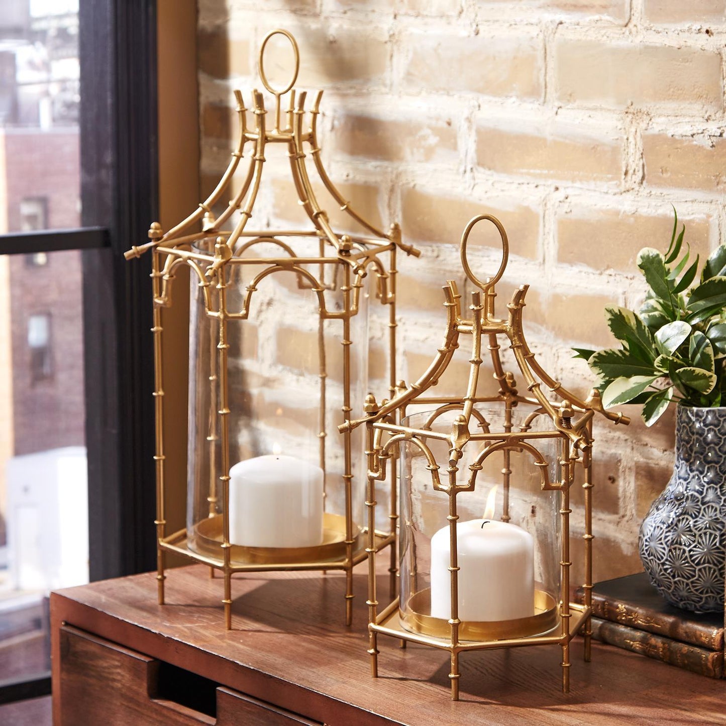 Brighton Pagoda Lantern Set of 2