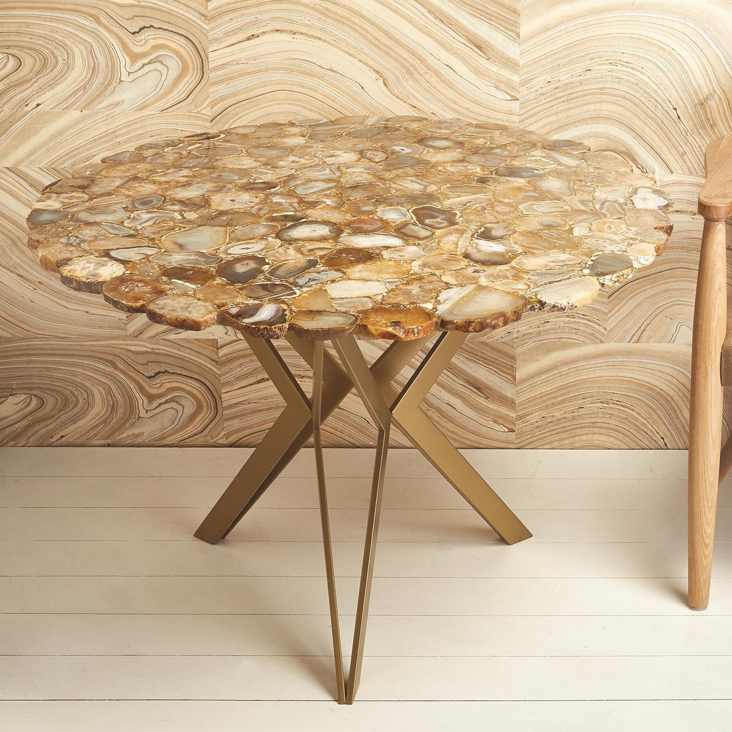 Natural Agate Round Table