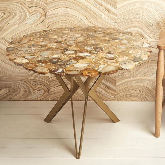 Natural Agate Round Table