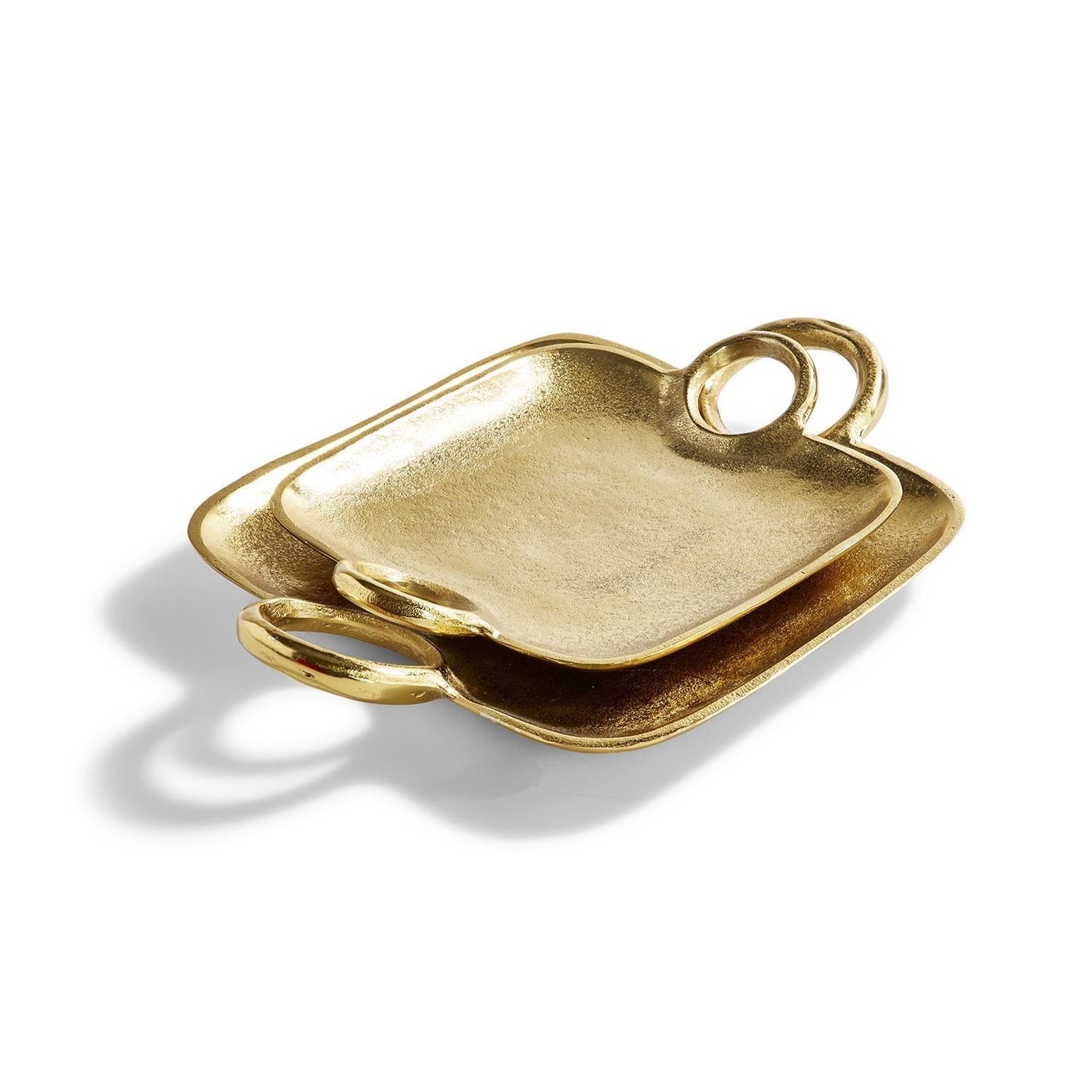 Metropolitan Decorative Gold Tray Set of 2