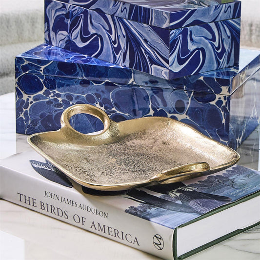 Metropolitan Decorative Gold Tray Set of 2