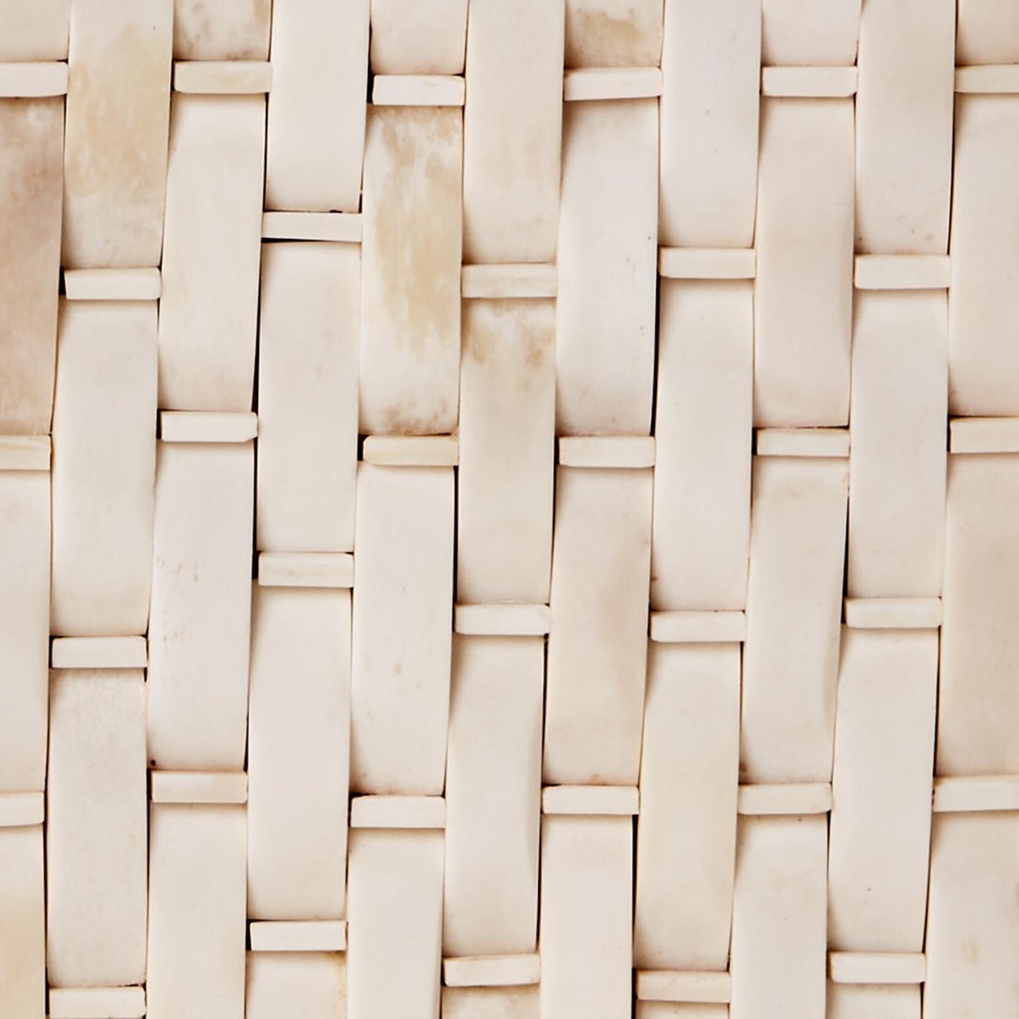 Basketweave Hinged Bone Box Set of 2