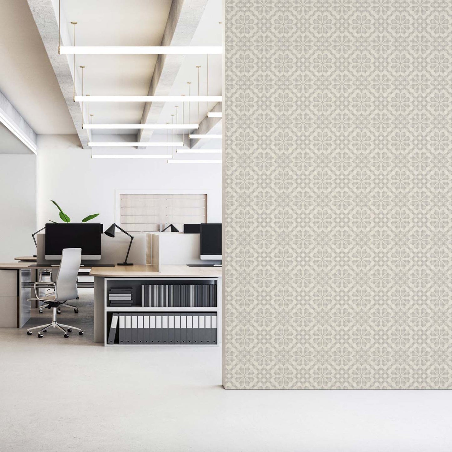 Mitchell Black Villa Mosaic Wallpaper