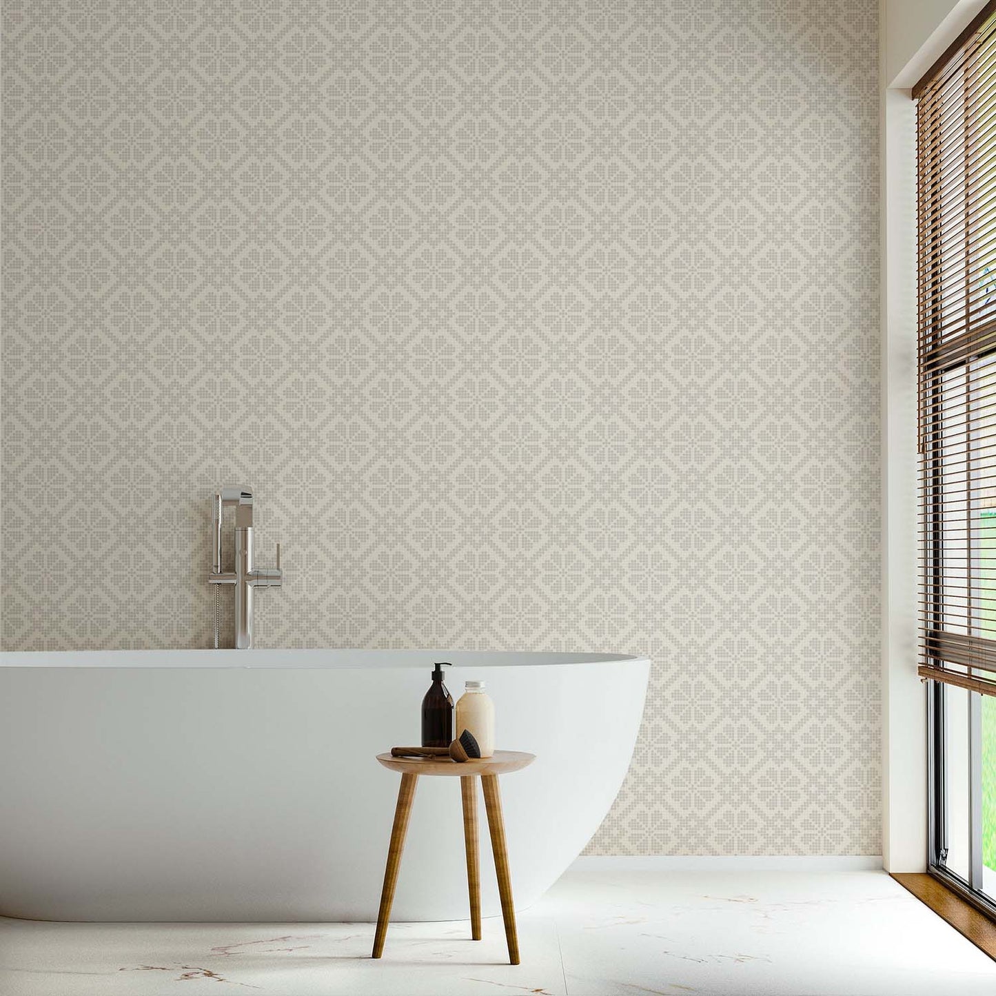 Mitchell Black Villa Mosaic Wallpaper