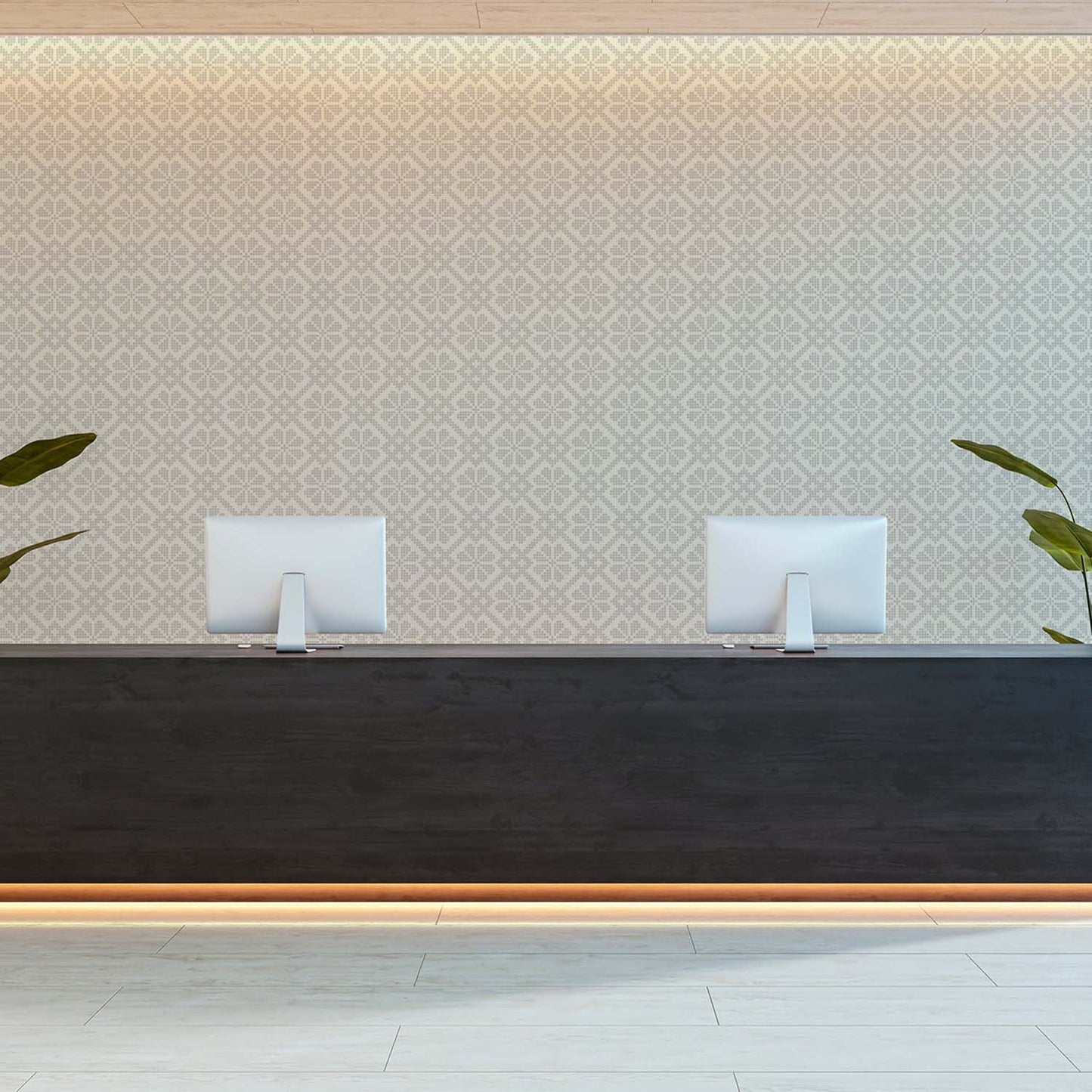 Mitchell Black Villa Mosaic Wallpaper