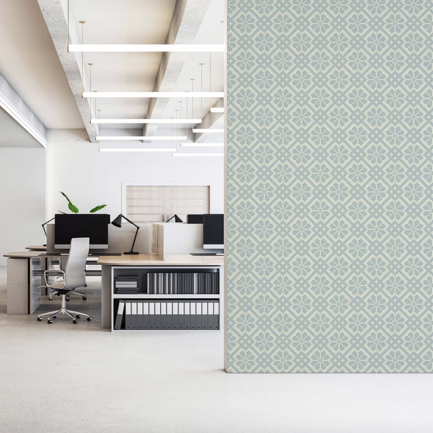 Mitchell Black Villa Mosaic Wallpaper