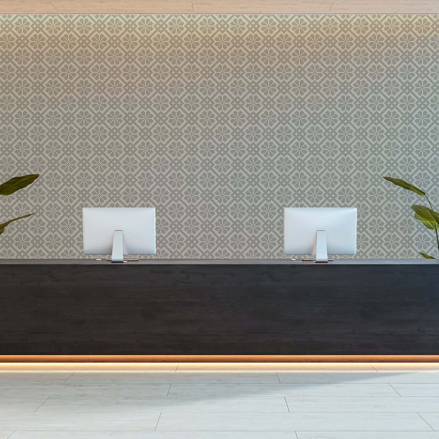 Mitchell Black Villa Mosaic Wallpaper