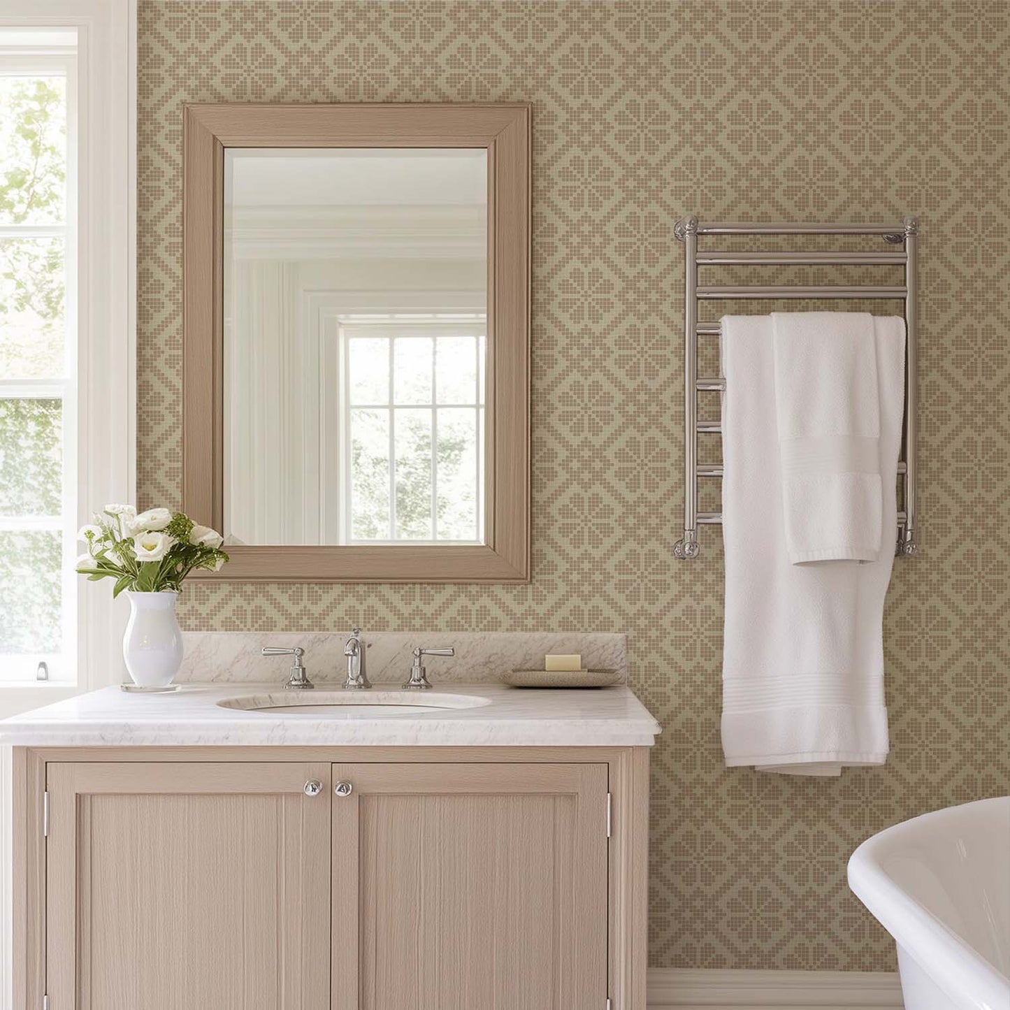 Mitchell Black Villa Mosaic Wallpaper