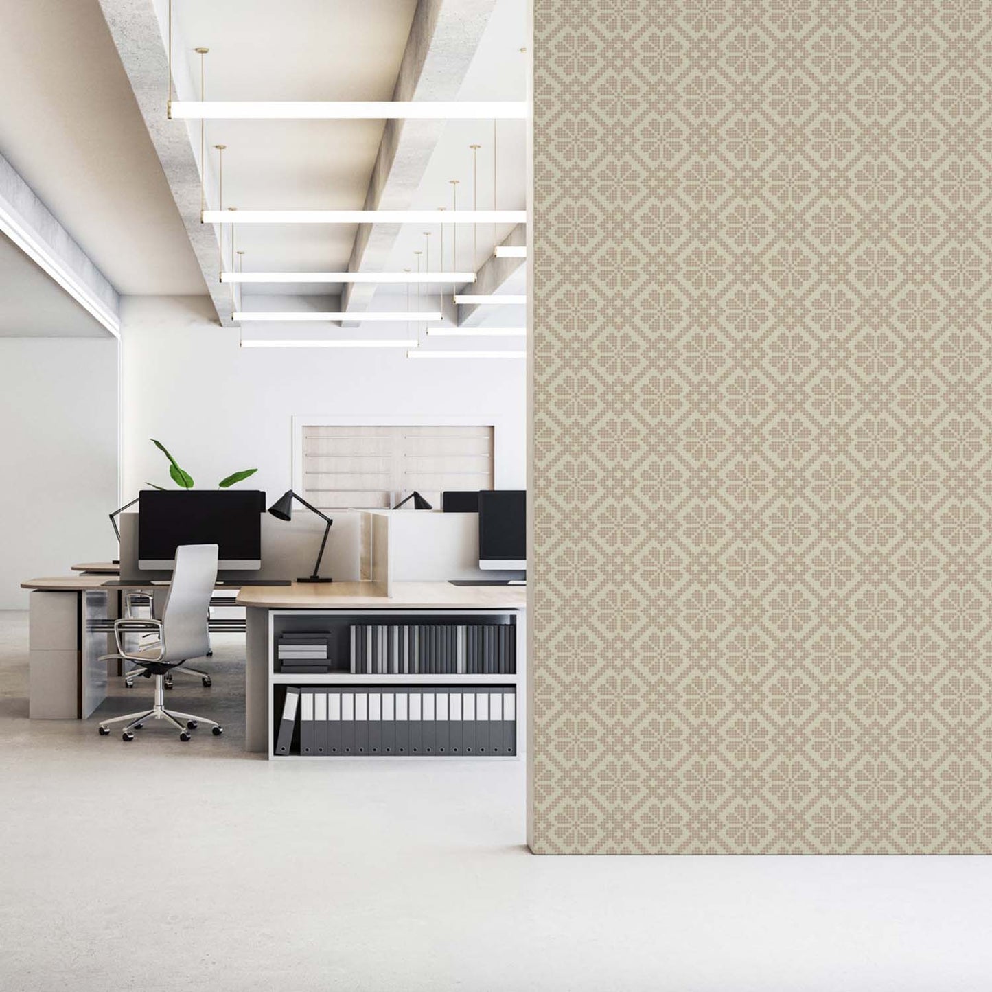 Mitchell Black Villa Mosaic Wallpaper