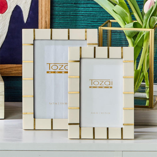 Lines Brass Lines Photo Frame Set of 2