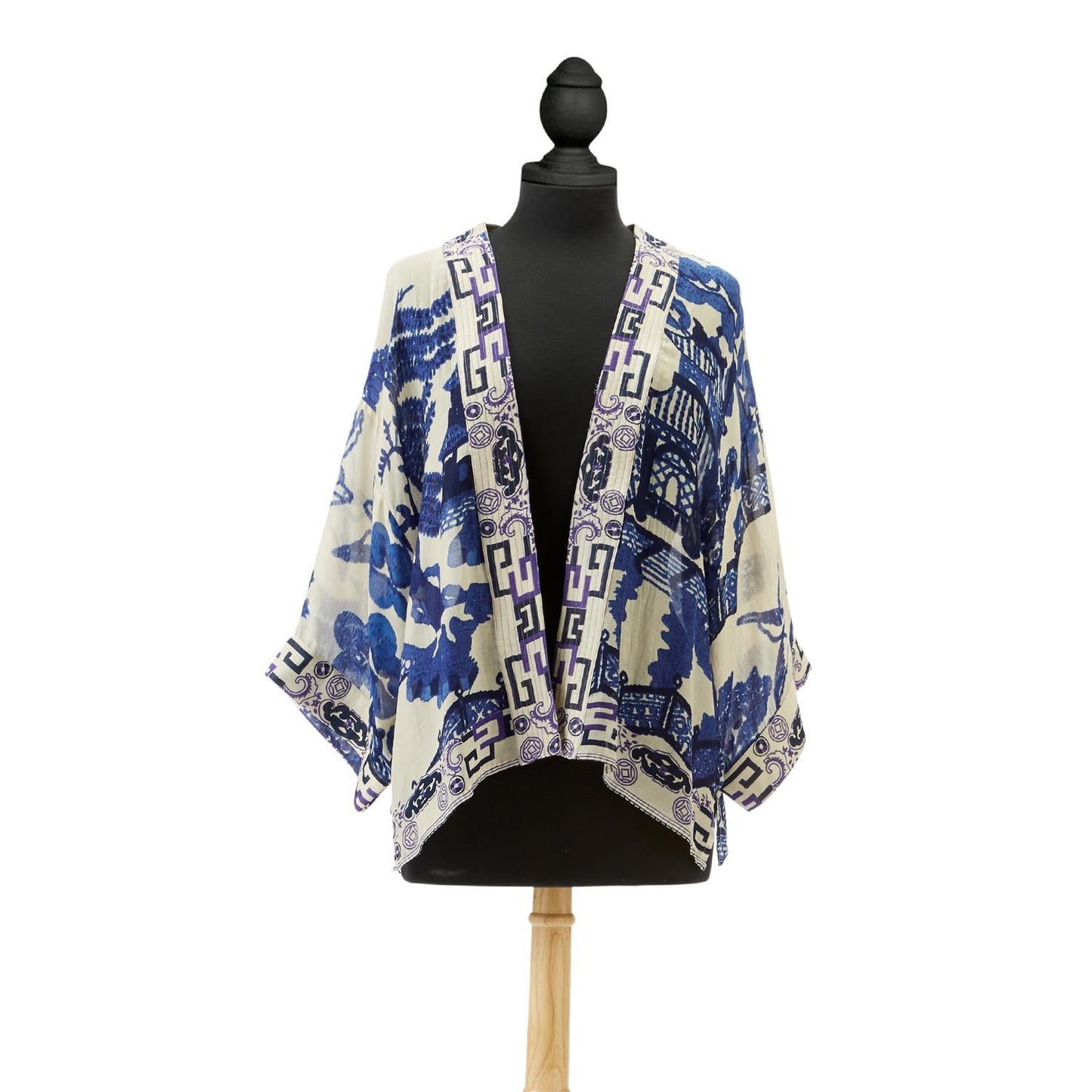 Giant Willow Blue Short Kimono