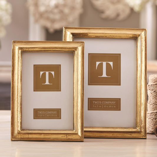 Chatelet Gold Leaf Photo Frame Set of 2