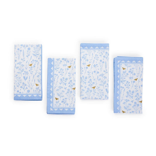 Bees and Blooms Cloth Napkin Set of 4