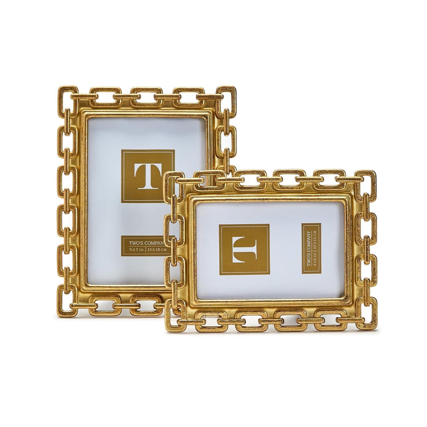 Gold Chain Photo Frame Set of 2
