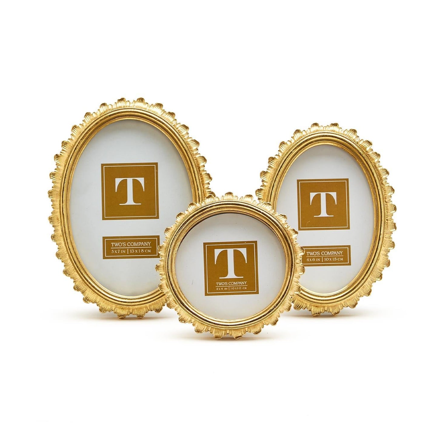 Gold Falcate Photo Frame Set of 3