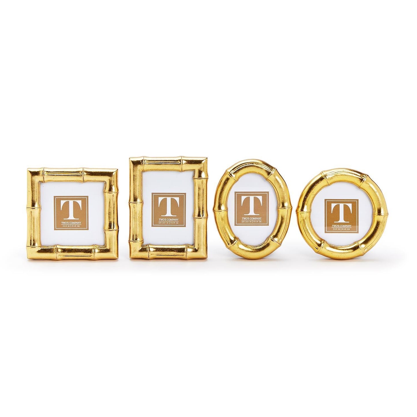 Gold Faux Bamboo Photo Frame Set of 4