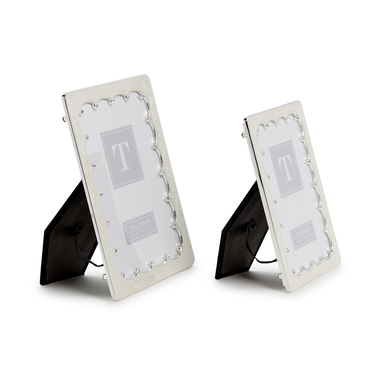 Scalloped Crystal Photo Frame Set of 2
