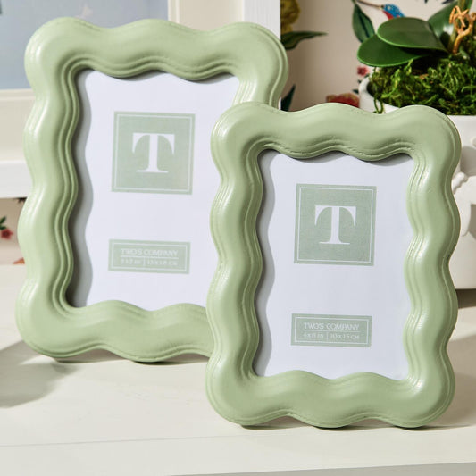 Wavy Wood Photo Frame Set of 2