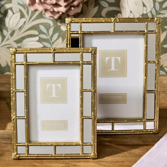 Bamboo Gold Photo Frame Set of 2