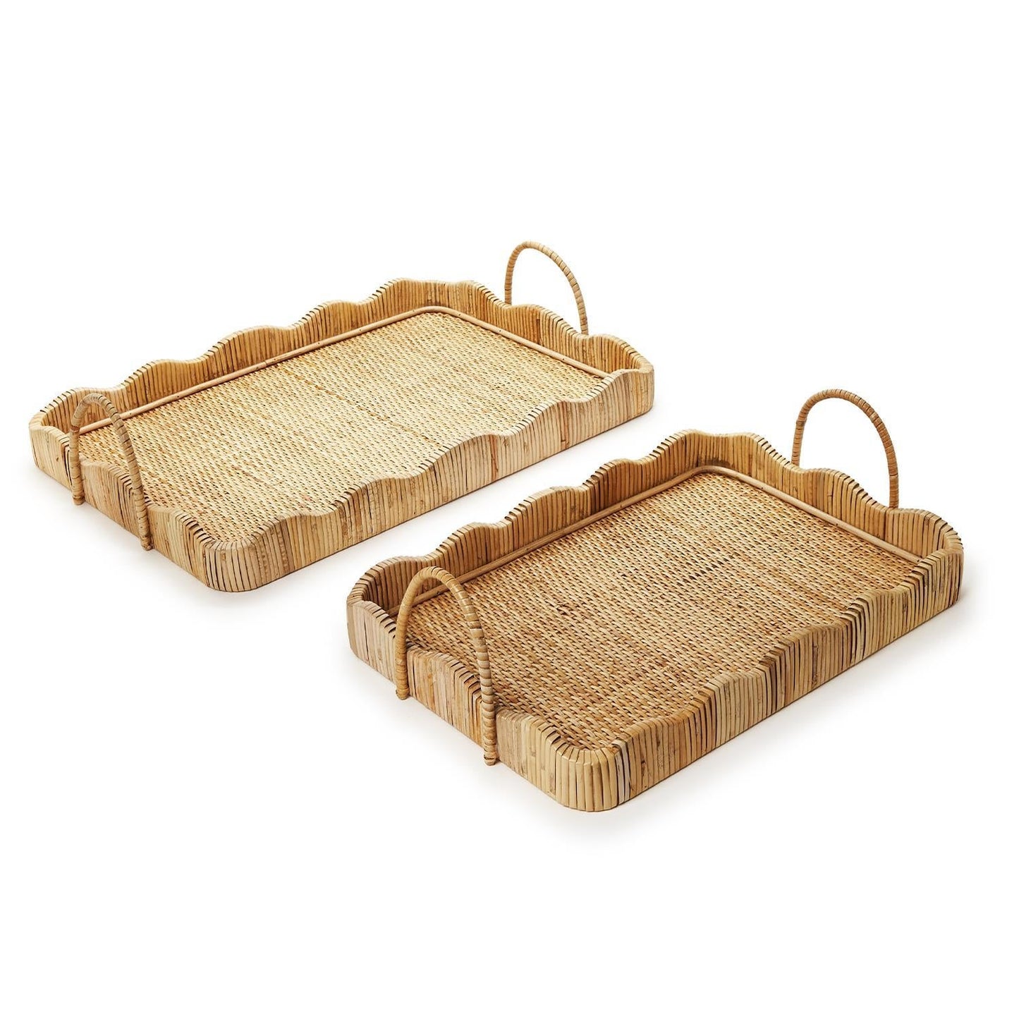 Scalloped Edge Trays Set of 2
