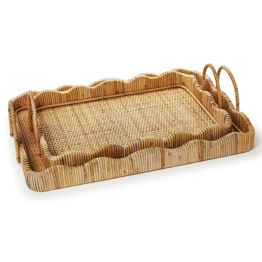 Scalloped Edge Trays Set of 2