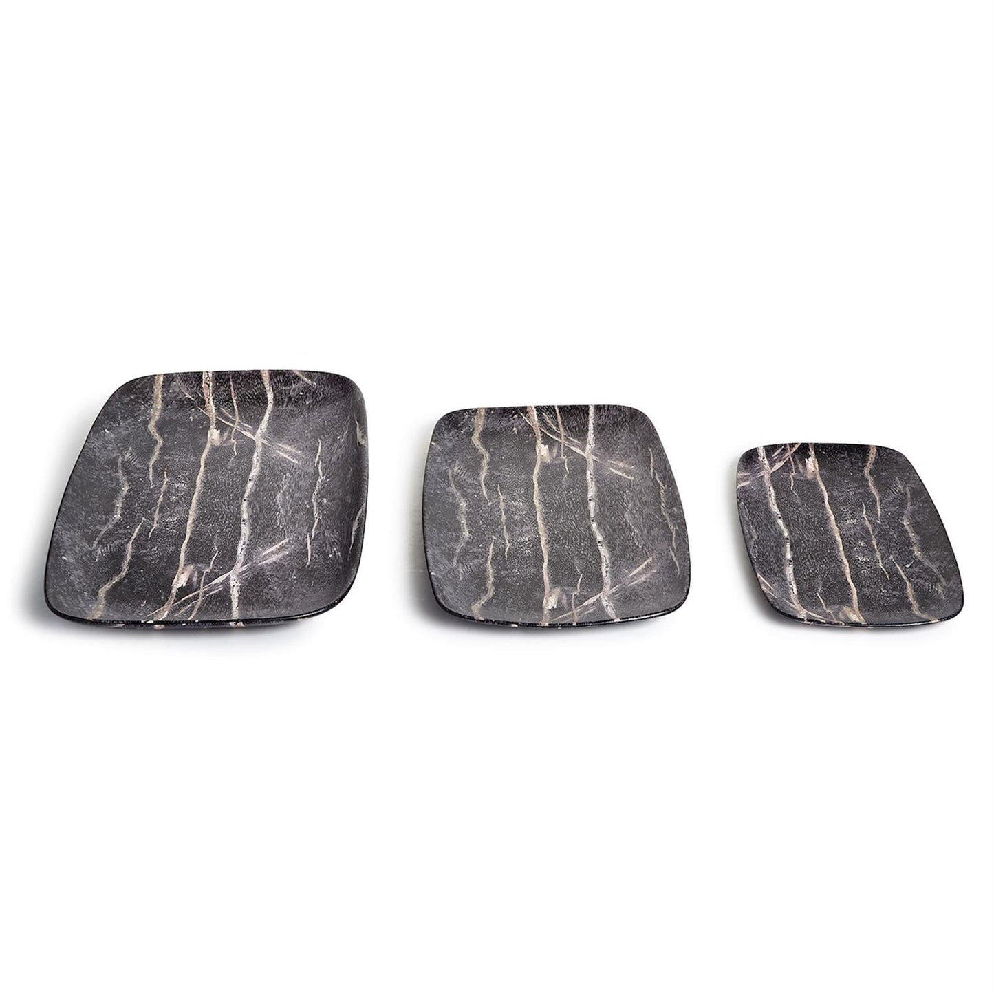 Faux Wood Platter Set of 3