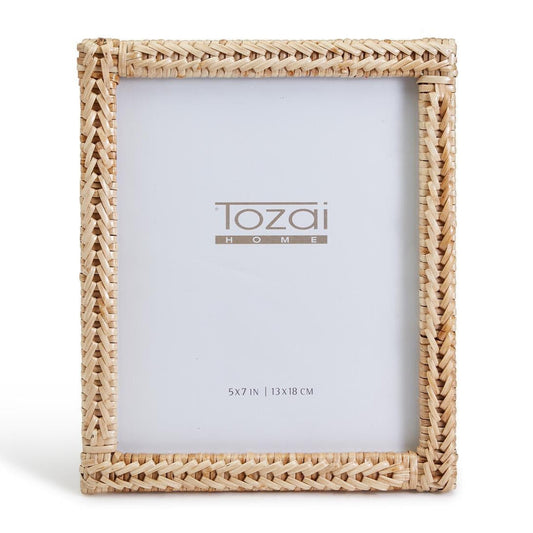 Woven Rattan Photo Frame