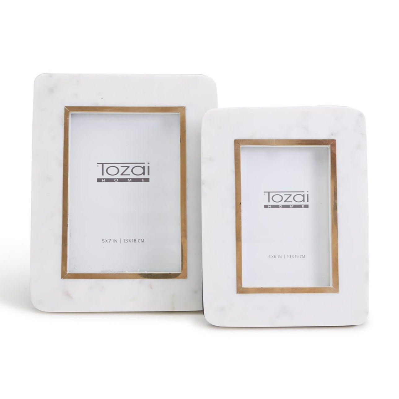 Hoxton White Marble Photo Frame Set of 2