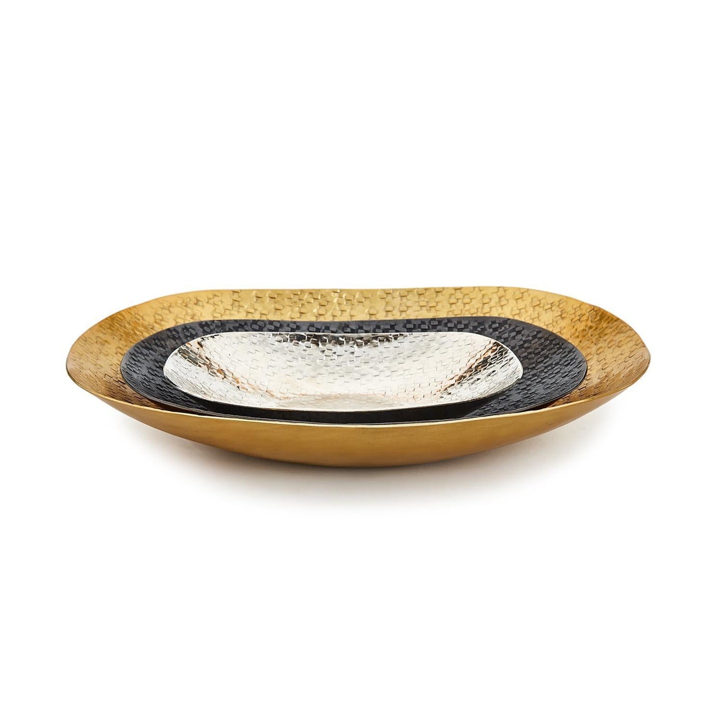 Basketweave Oval Tray Set of 3