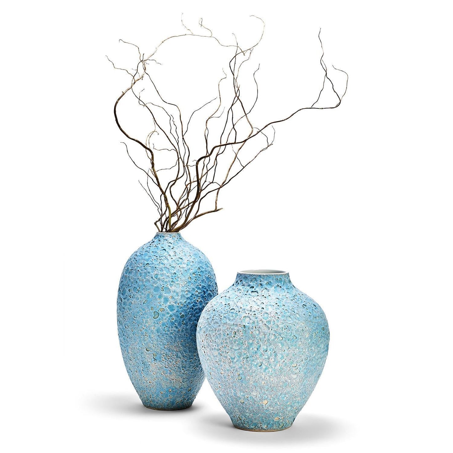 Turquoise Texture Vase Set of 2