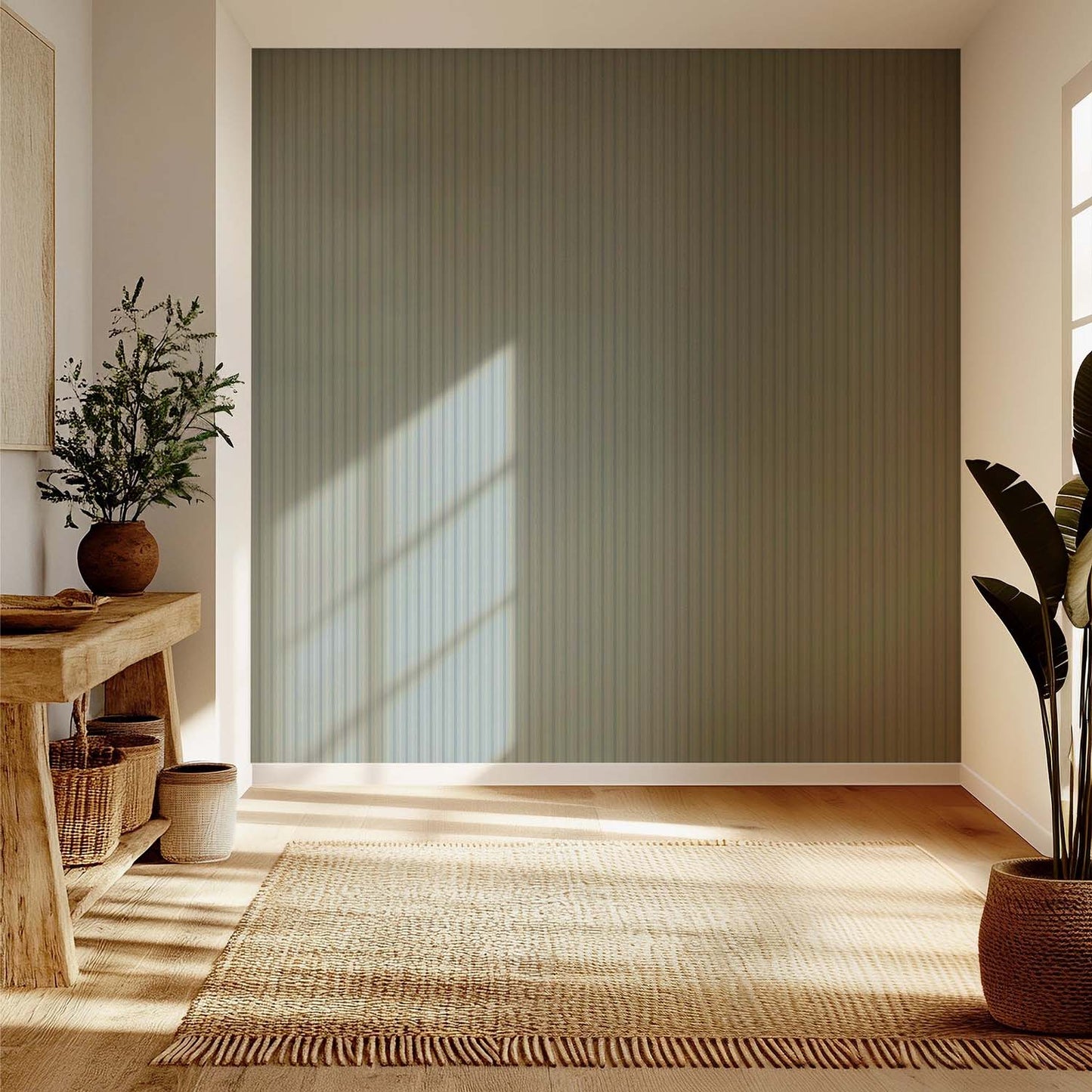 Mitchell Black Tailored Stripe Wallpaper