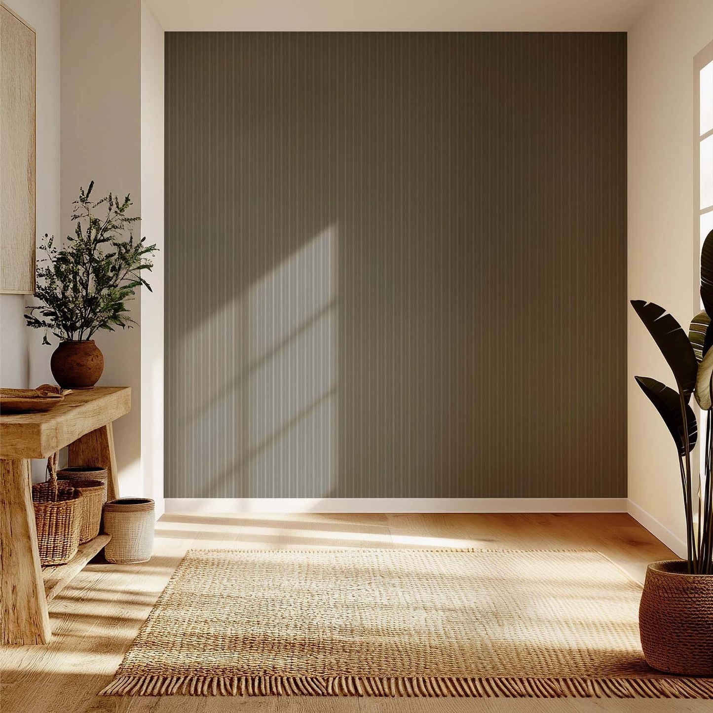 Mitchell Black Tailored Stripe Wallpaper