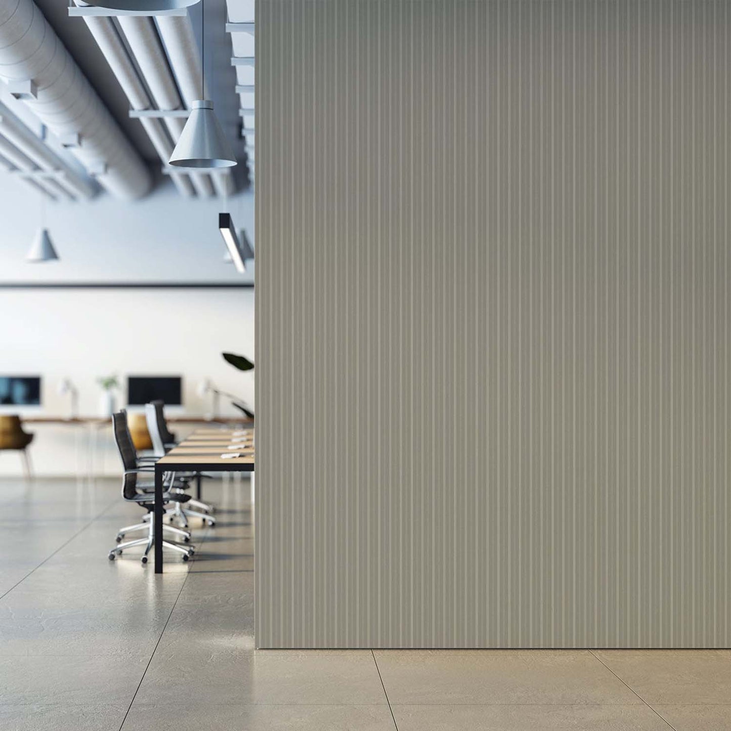 Mitchell Black Tailored Stripe Wallpaper